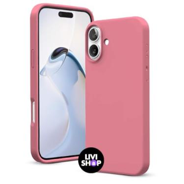 Imagem de Capa Case Capinha Para iPhone 16 Silicone Com Bordas Elevadas Aveludada Forro Premium (ROSA IOGURTE)