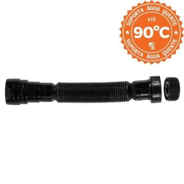 Imagem de Sifão Preto Sanfonado Lavatório Pia / Tanque Extensivo Preto - ASTRA
