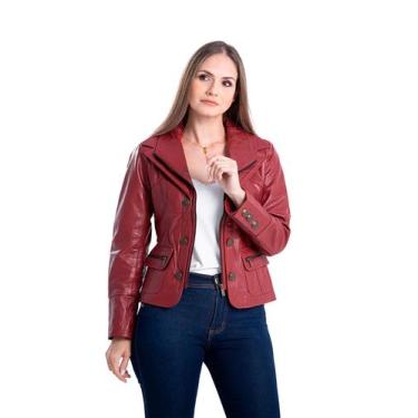 Imagem de Jaqueta de Couro UB Vermelho - Parra Couros, EG