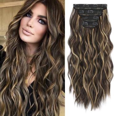 Imagem de Extensões de cabelo REECHO HE001 Cabelo sintético natural feminino