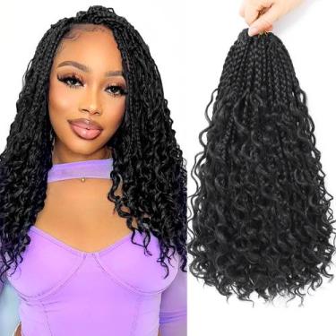 Imagem de Crochet Hair BEFUNNY Goddess Box Braids 30 cm para mulheres negras