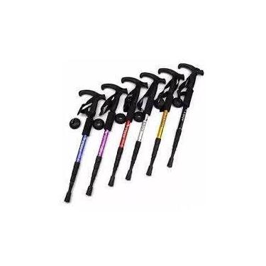 Imagem de Bastão de Caminhada e Trekking para Trilha, Bengala Estilosa Ajustável Retrátil com Amortecedor Altura Maxima 110 cm(Aleatória)