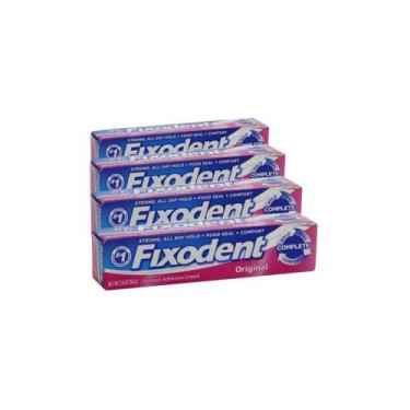Imagem de Fixador De Dentadura Kit Com 04 Fixodent - 68g Cada