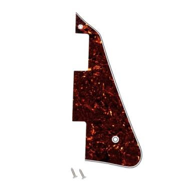Imagem de Banworks 4 Ply Les Paul Pickguard LP Pickguard placa de arranhão 2 furos para guitarra elétrica para EUA Gibson Les Paul LP JT/HB-05 marrom escuro carapaça de tartaruga