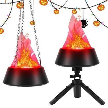 Imagem de Rrlihjgu Lâmpada De Chama - Lâmpada Com Efeito de Fogueira Elétrica AC110-240V,Lanterna LED Sem Chama Para Interiores Exteriores Varanda Jardim Halloween Natal Festa Acampamento