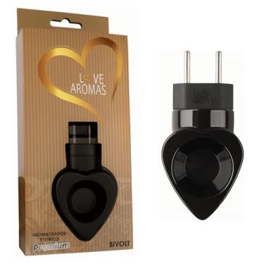 Imagem de Difusor Elétrico Original de Essências Coração Love Aromas Preto Bivolt – Aromatizador de Ambientes e Difusor de Óleos Essenciais, Aromas para Presente Criativo