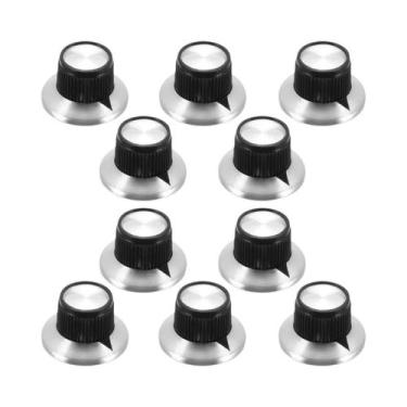 Imagem de Botão De Pedal De Efeito De Guitarra Superior Cromado Com Indicação De