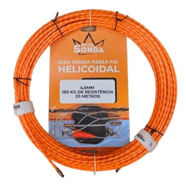 Imagem de Sonda Passa Fio 20m Laranja 4,5mm Poliester Helicoidal com Dropouts Rosqueados