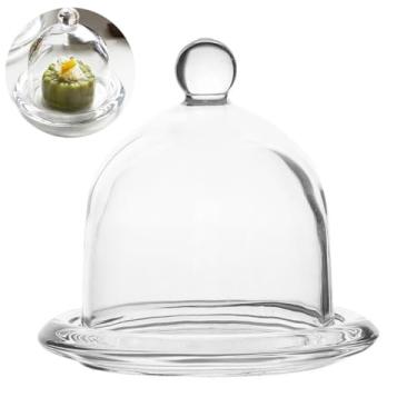 Imagem de Luxshiny Suporte de Bolo de Vidro Transparente Com Tampa Em Forma de Cúpula, Prato Decorativo para Cupcakes, Sobremesas, Frutas, Festas E Casamentos