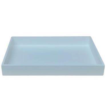 Imagem de Bandeja Branca Retangular de Madeira para kit higiene bebê 4 e 5 peças