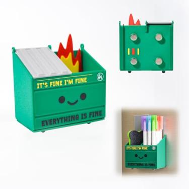 Imagem de Tian Zhun Porta-lápis Dumpster Fire Funny Magnetic Pen Holder Ímãs fortes para guardar, organizador de lápis para geladeira, quadro branco, armário, casa, escritório ou hospital