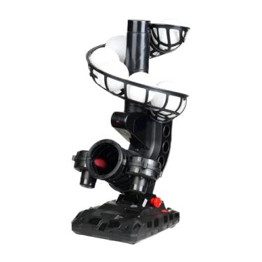 Imagem de KiBcsLic Máquina de lançamento de bola eletrônica para arremesso de beisebol, ângulo de prática para um jogador, lançador de bola ajustável