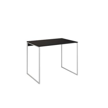 Imagem de 80x46cm desktop madeira base ferro modelo industrial(BRANCO/PRETO)