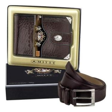 Imagem de Carteira Masculina De Couro Mitty M2Ef + Cinto