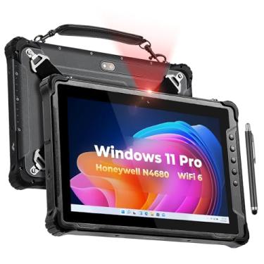 Imagem de MUNBYN Tablet Windows robusto IRT12 com scanner de código de barras, 1000 nit legível à luz solar, tablet resistente Wi-Fi 6, Windows 11 Pro de 10,1 polegadas, Intel N100, PC robusto de 8 GB + 128 GB