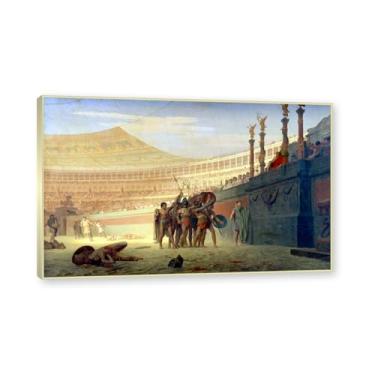 Imagem de Moldura de champanhe. Pinturas a óleo famosas, (sem título 26) de Jean Leon Gerome, reprodução impressa em tela, arte de cenário para decoração de sala de estar. 40 x 64 cm - 15,8 x 25,1 pol
