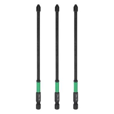 Imagem de HARFINGTON 3 peças de chave de fenda Phillips de impacto número 2 PH2, haste sextavada de 1/10.2 cm, 150 mm de comprimento, haste de 0,4 cm, chave de fenda industrial de aço S2 para chaves de impacto