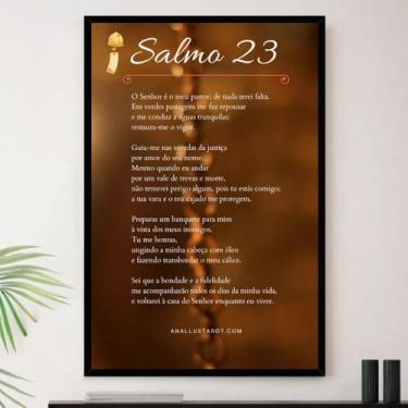Imagem de Genérico, Quadro Salmo 23 Salmos Versiculos Decorativo A3 35x45cm