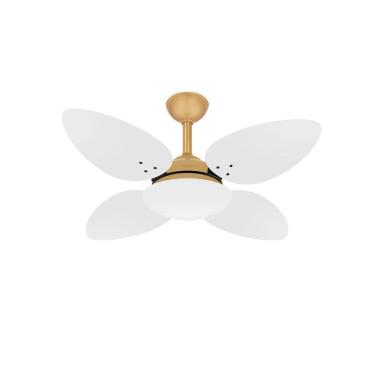 Imagem de Ventilador Teto Pétalo Dourado 4 Pás Mdf Potente Ventax 110V