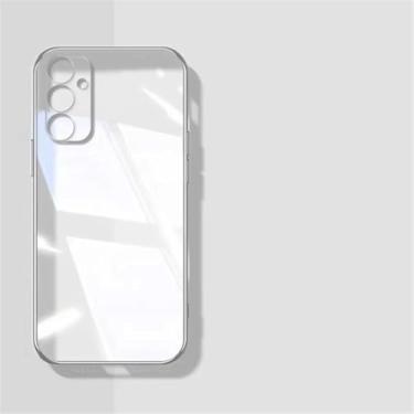 Imagem de Capa de silicone transparente com revestimento de luxo para Samsung Galaxy A56 A36 A26 A16 A06 A55 A35 A25 A15 A54 A34 A24 A14 (para Samsung A05/Sliver)