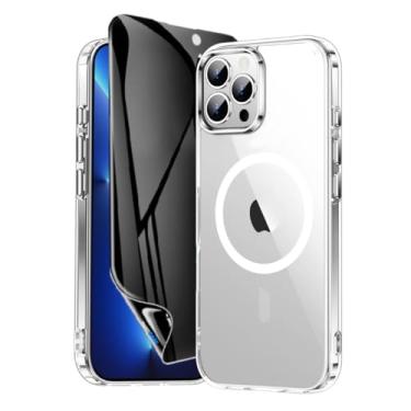 Imagem de Capa Capinha Case Magnética Carregamento por Indução E Película de Cerâmica Privacidade Fosca Para iPhone (iPhone 13 Pro)