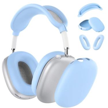 Imagem de Capa Protetora de Silicone TPU para AirPods Max, Proteção Completa para Fones de Ouvido (Azul)