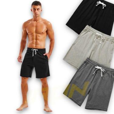 Imagem de Bermuda Shorts Masculina Treino Corrida Academia Moletom MOLETINHO 515