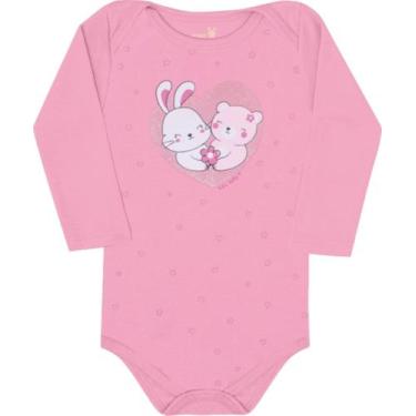 Imagem de Body mang long bebe 13484 kiko e kika - Kiko baby, Rosa barbie, G