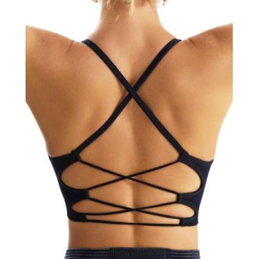 Imagem de Sutiã esportivo RUNNING GIRL preto com suporte médio 2935Black_M