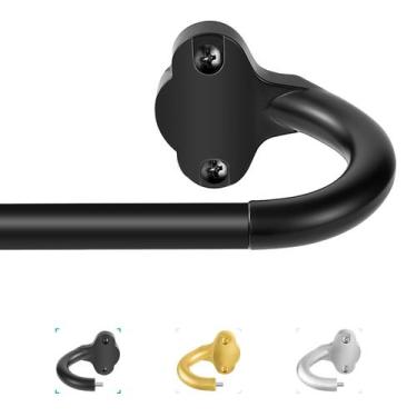 Imagem de Vareta de cortina TVWOO Black Wrap Around 66-120 cm em preto fosco