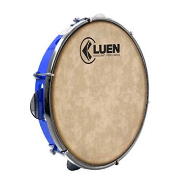 Imagem de Pandeiro 10" Abs Azul 6 Afin Plat Inx Ferragem Cromada Cabra