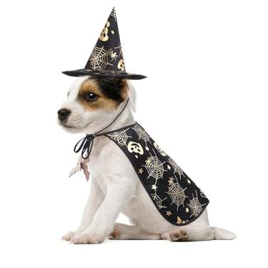 Imagem de Cão De Halloween Fantasias De Cachorro De Halloween Capa De Capa De Cachorro Gato Fantasias De Halloween Para Gatos Chapéus Engraçados Gorros Cão De Estimação A Bruxa