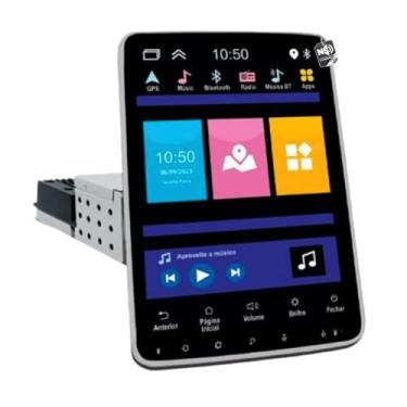 Imagem de Central Multimidia Mp5 universal 1 Din Sistema Android 12 Tela Rotativa Flutuante 10.1 Polegadas Com Carplay Espalhamento Gps Wifi + Câmera de ré