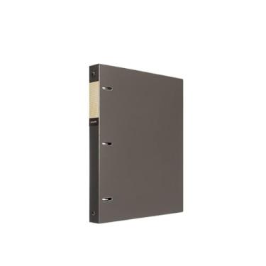 Imagem de Pasta de documentos A4 perfurada de folhas soltas PP com três furos para pasta de arquivos espessa, organizador de informações de arquivo, suporte de documentos (cinza)