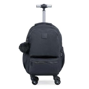 Imagem de Mochila Escolar Feminina de 4 Rodinhas Pop Fun II Cinza - Bagaggio, U