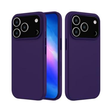 Imagem de Capa Capinha Case Premium Compatível Com iPhone 17 PRO Aveludada Anti Impacto Reforçada Silicone Emborrachado Com Proteção De Câmera (ROXO)