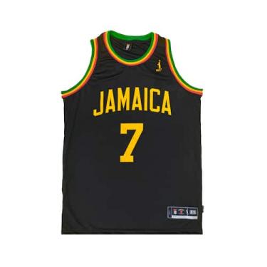 Imagem de Regata Basquete Masculina M10 Slam Jamaica, Preto, GG