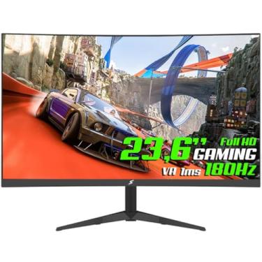 Imagem de Monitor Gamer SuperFrame 23.6 Pol Curvo Full HD VA 1ms 180Hz