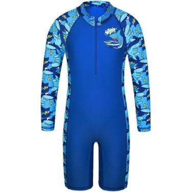 Imagem de Roupa de banho TFJH E para meninos, manga comprida, protetor contra er