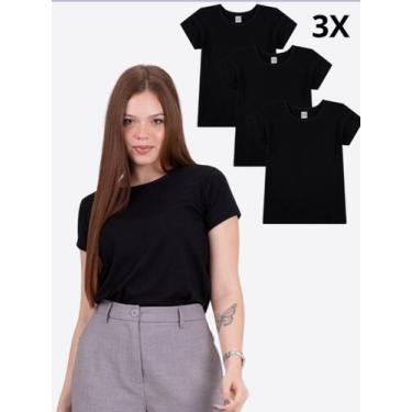 Imagem de Kit 3 Blusas Básicas Adulto Preto - Vida Costeira Oficial, G, Preto