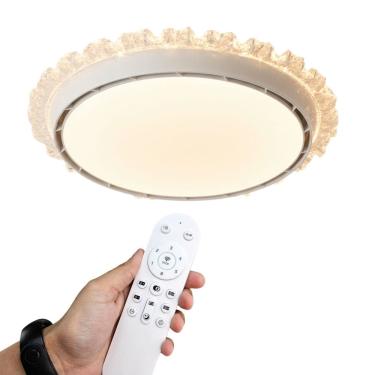 Imagem de Ventilador Luminaria Sem Helice Cristal Controle Remoto 6 Niveis Silencioso 3 Cores Sala Quarto Cozinha Casa Decoraçao