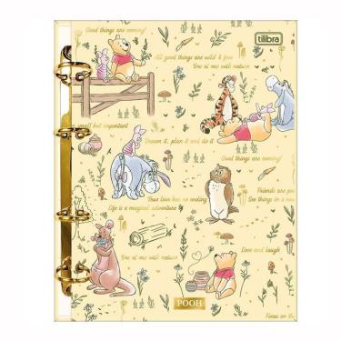 Imagem de Fichário colegial 4 argolas Pooh 351385 Tilibra