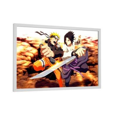 Imagem de Quadro decorativo - naruto e sasuke - Cultture, 40x60cm, BRANCO