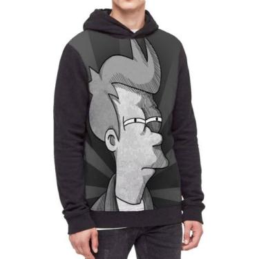 Imagem de Moletom Com Capuz Fry Futurama Ref:698 - smoke, Preto, GG