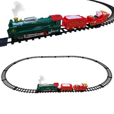 Imagem de Trem Eletrico Solta Fumaca Trenzinho Luz Som Arvore Natal Natalino Dec