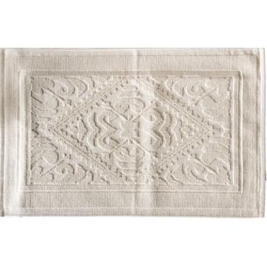 Imagem de Tapete Avulso Confort Banheiro - Cozinha - Sala - Porta Algodão Macio Felpa 50x80cm Lavável na Máquina (Cru)