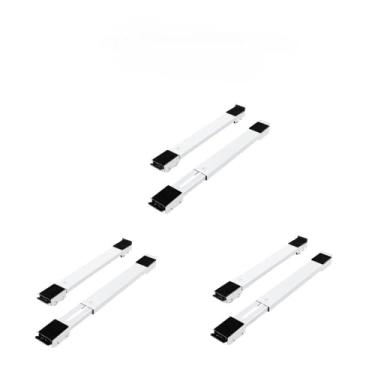 Imagem de Aparelho Movedor Móveis Suporte De Base Com Rodinha Para Geladeira Fogão E Máquina De Lavar Lousa Base Carrinho (KIT2-Branco)