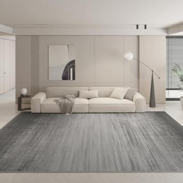 Imagem de Tapete minimalista para decoração de sala de estar, tapete cinza grande para quarto, sala de estudo (180 x 200 cm (70 x 78 pol.) / jds-250717002755)