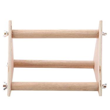 Imagem de Yctze Suporte de Papagaio Poleiro Pássaro Animal de Estimação Playground de Madeira Atividade Playstand para Papagaios, Ideal para Brincadeiras e Exercícios