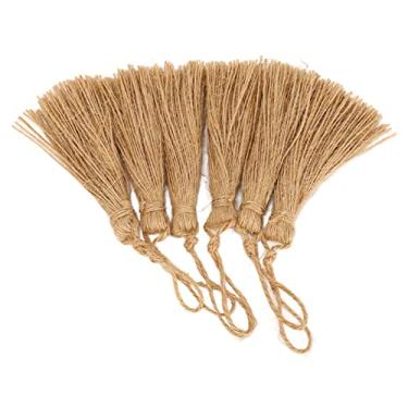 Imagem de Zerodis Borlas de Juta para Casa, Jardinagem, Decoração para Casa, Decoração Diária, para Cortinas, 6 Peças, Corda de Juta para Projetos Diy e Fabricação de Presentes, Borlas de , Artesanato de Rústica para